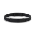 8mm Flat Leather ID Bracelet