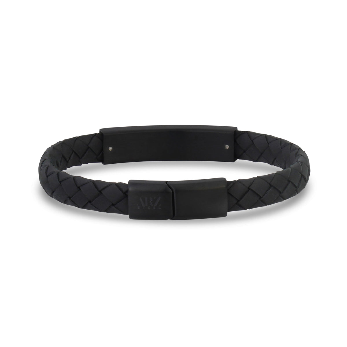 8mm Flat Leather ID Bracelet