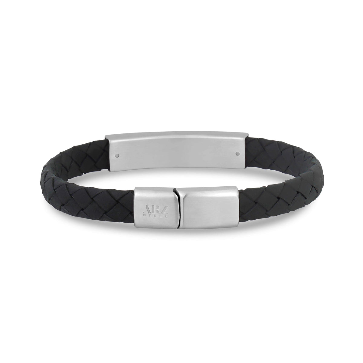 8mm Flat Leather ID Bracelet