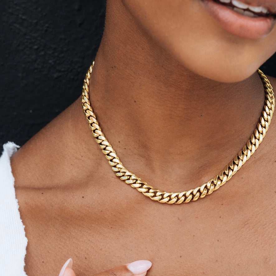 Miami Cuban Necklace + Bracelet Gift Bundle in Yellow Gold - 8mm