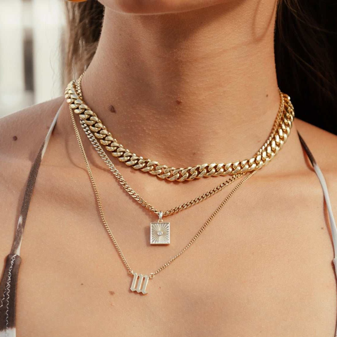 Solid Gold Miami Cuban Link Necklace in Yellow Gold - 8mm