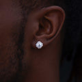 GLD Micro Clustered Diamond Earrings White Gold