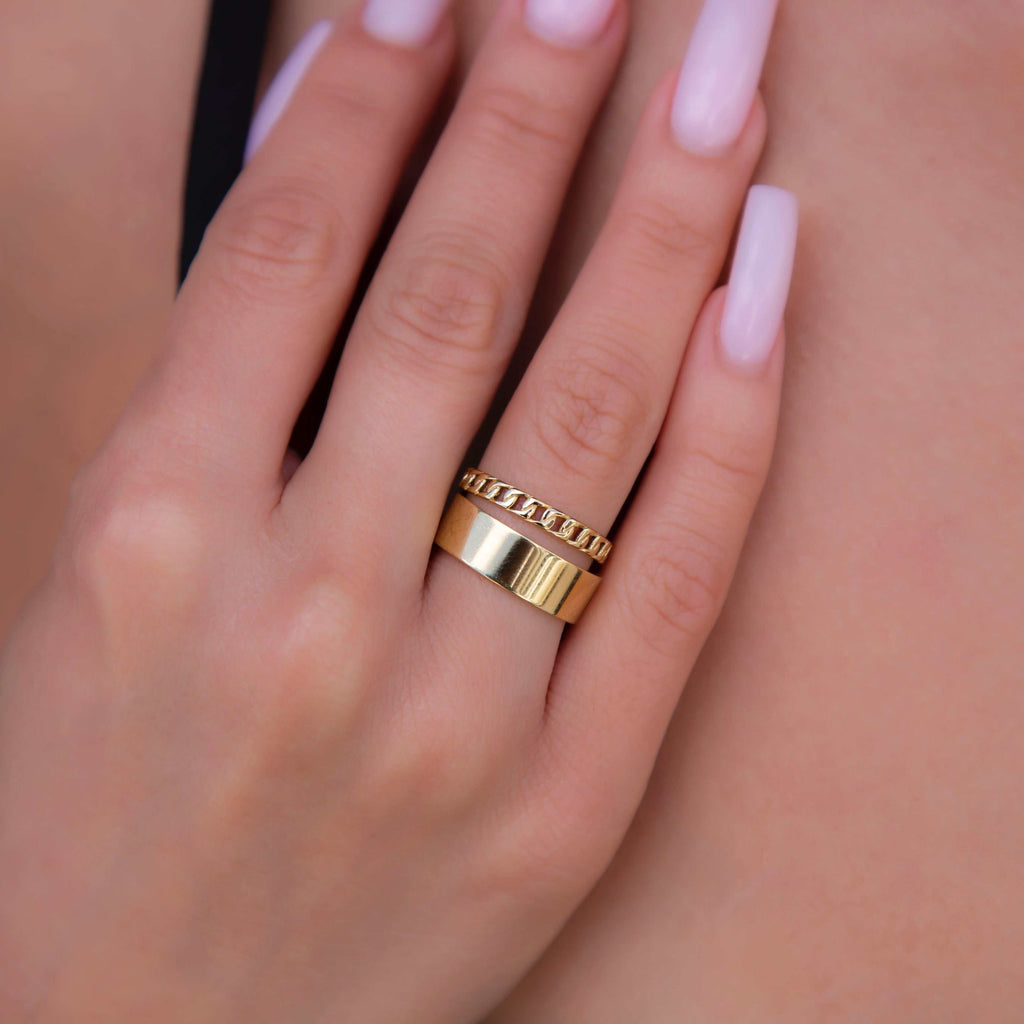 Micro Cuban Band Ring