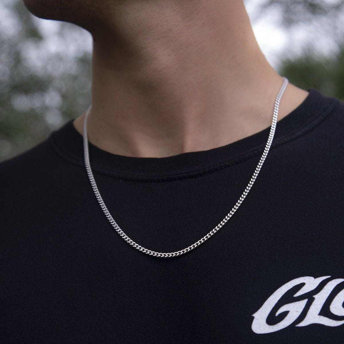 Micro Cuban in White Gold- 3mm