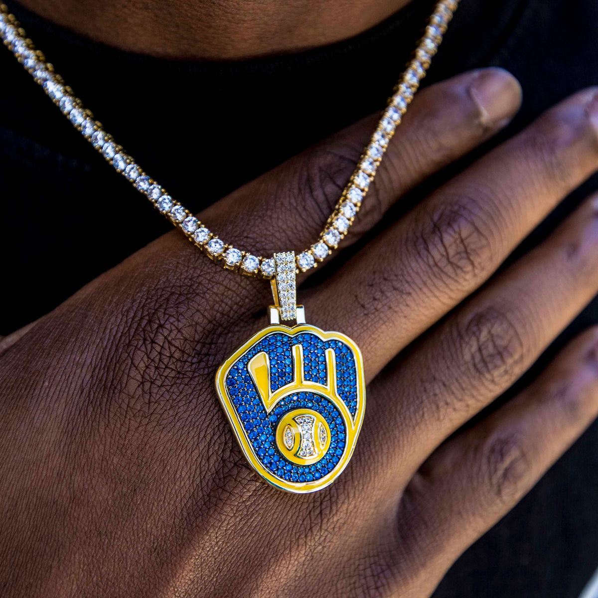 Milwaukee Brewers Official MLB Logo Pendant