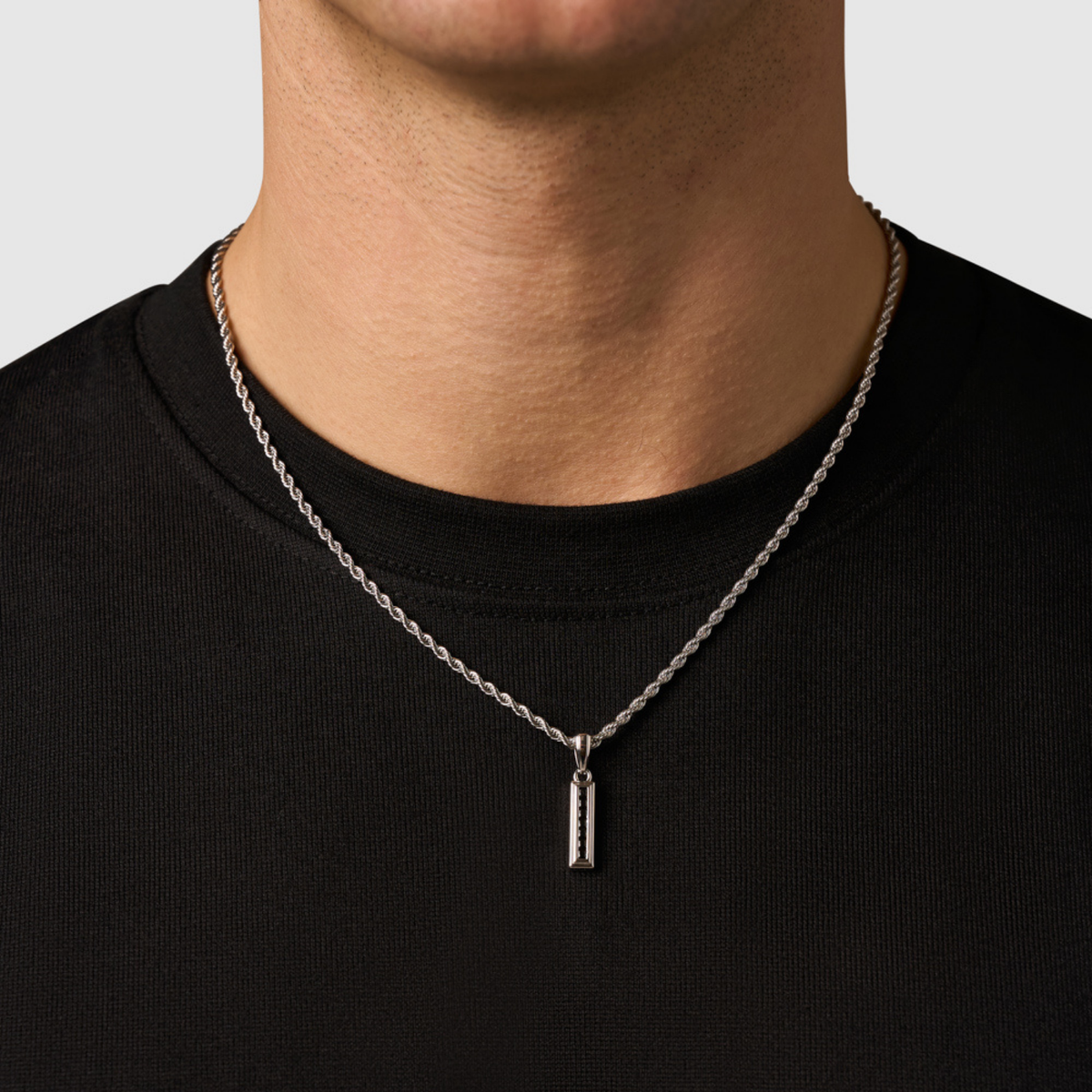 Mini Onyx Stone Totem (Silver)