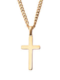 Minimal Cross Necklace (Gold)
