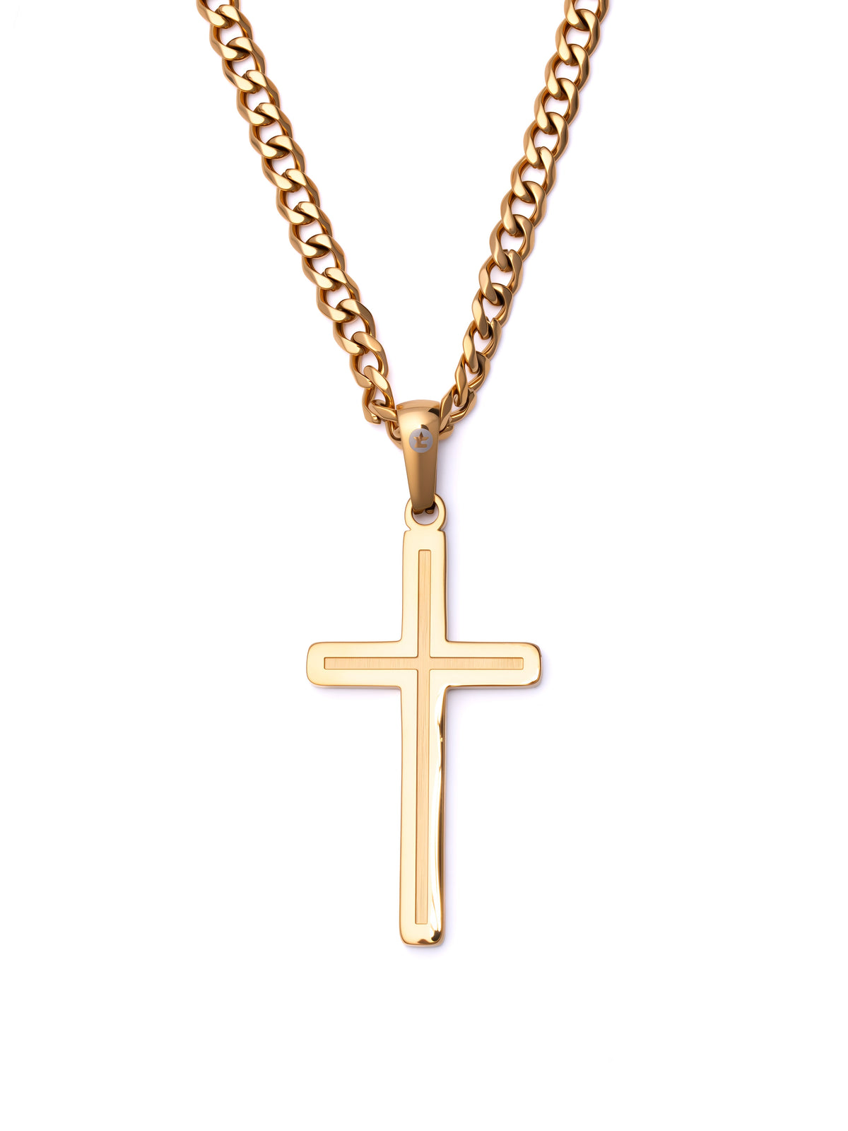 Minimal Cross Necklace (Gold)