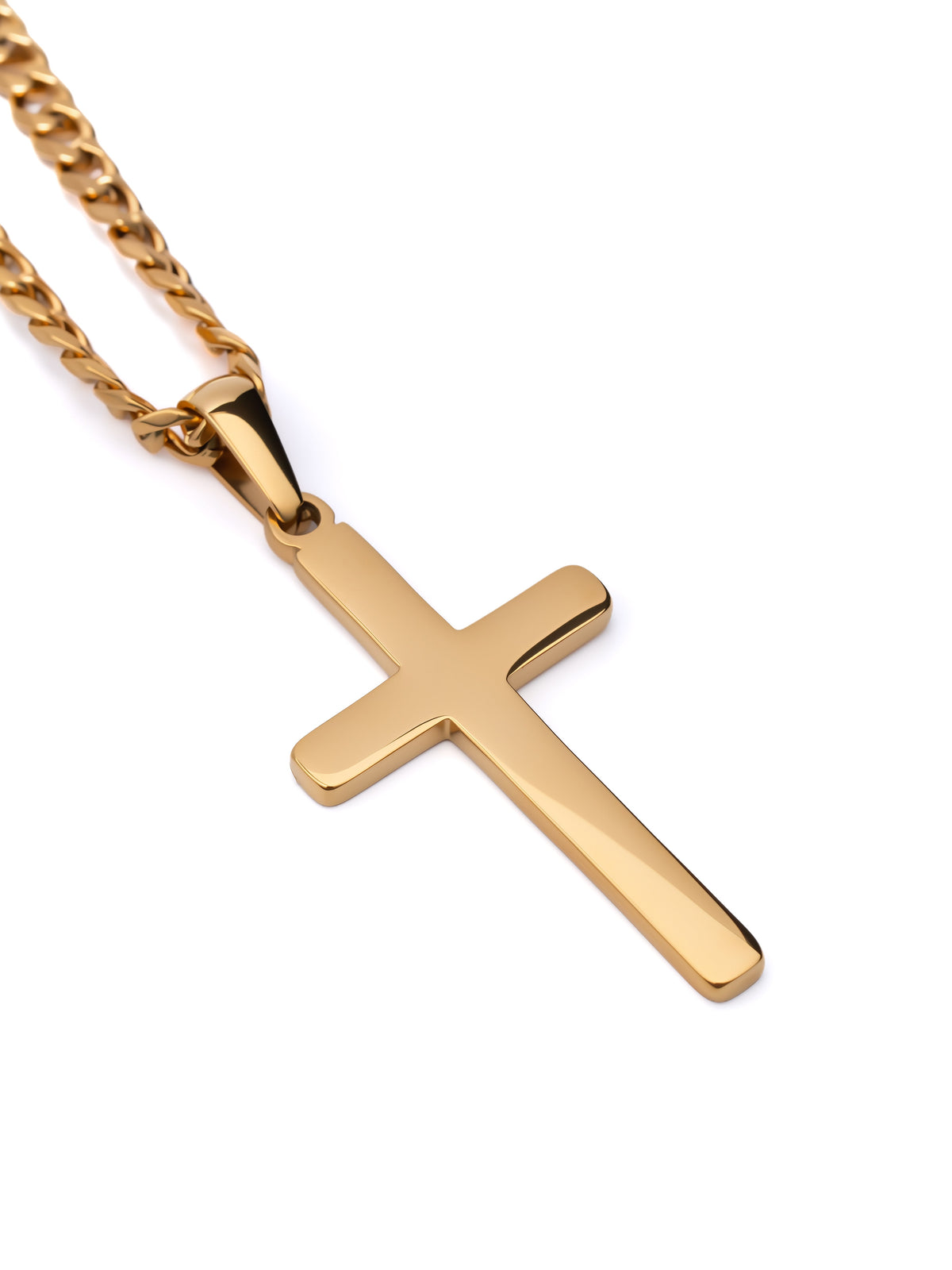 Minimal Cross Necklace (Gold)