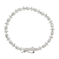Moissanite Round Stone Star Tennis Bracelet in Sterling Silver - 6mm