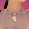 Los Angeles Lakers Official NBA Sneaker Pendant in White Gold