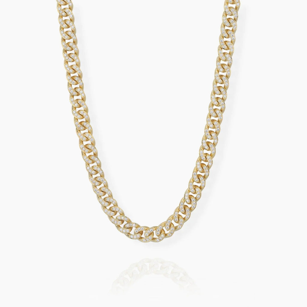 Mens Iced Cuban Link Chain - 8mm