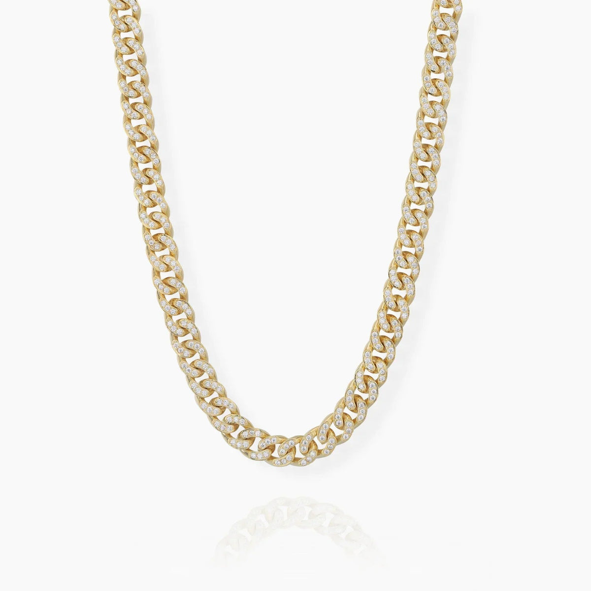 Mens Iced Cuban Link Chain - 8mm