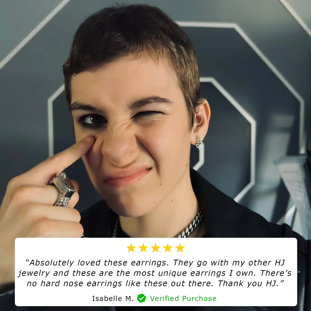 "NOSE" STUD EARRING