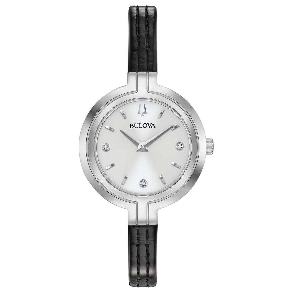Bulova Rhapsody Diamond Leather Ladies Watch