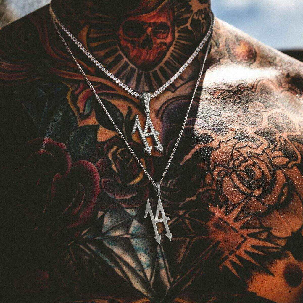 Official Iced 14 Pendant in White Gold