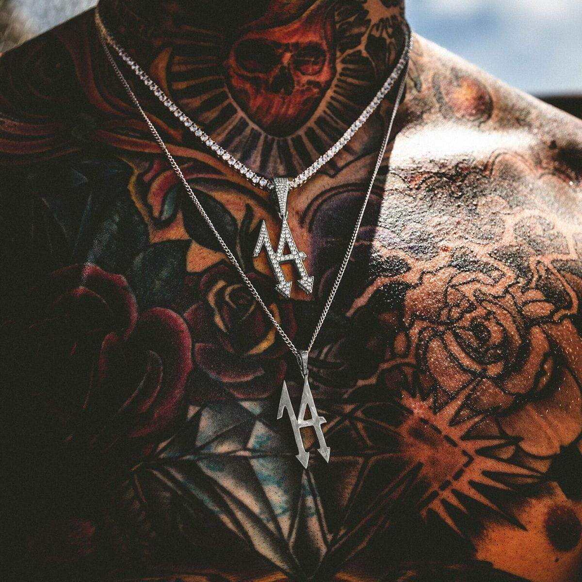 Official Iced 14 Pendant in White Gold