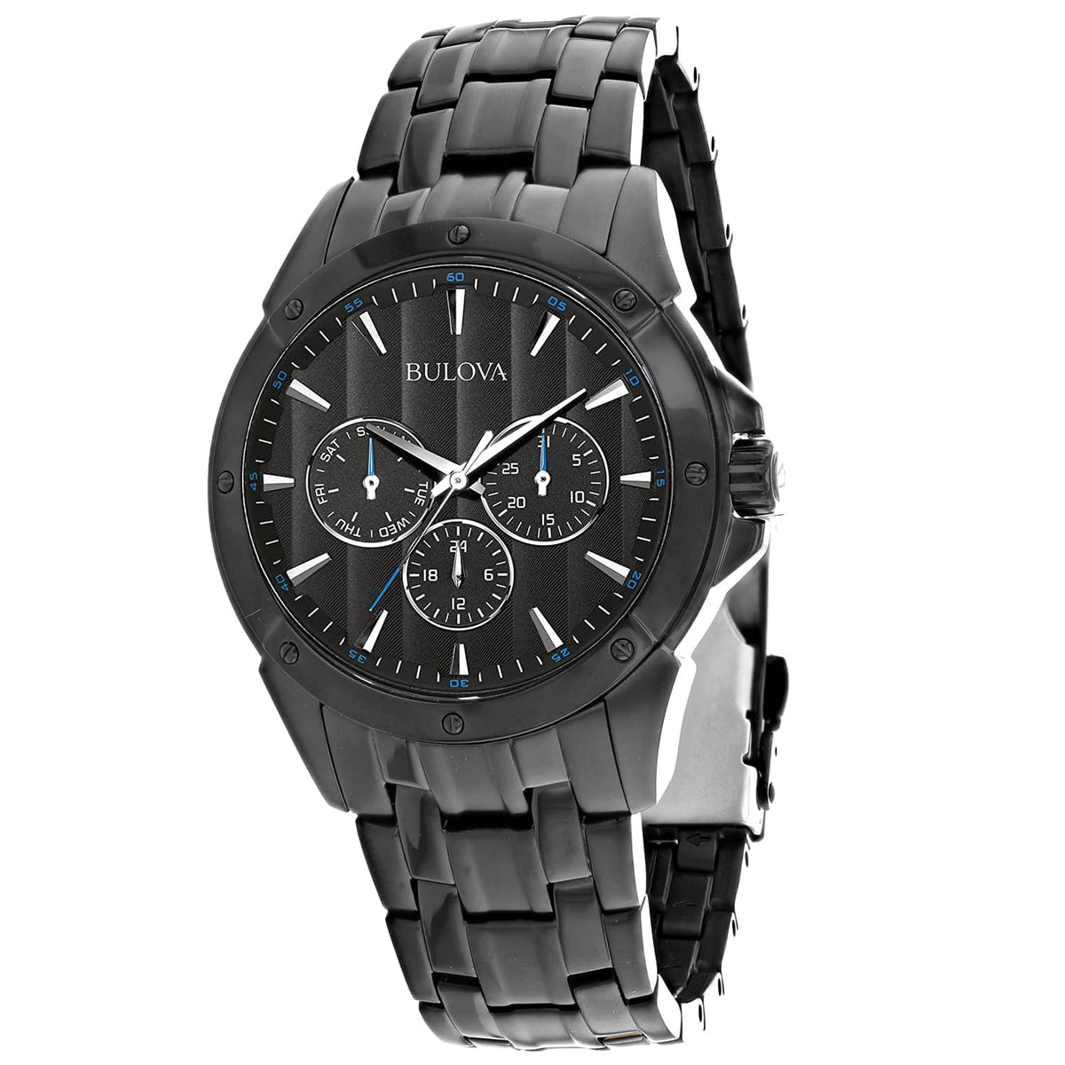 Bulova Mens Sport Analog Display Black Watch
