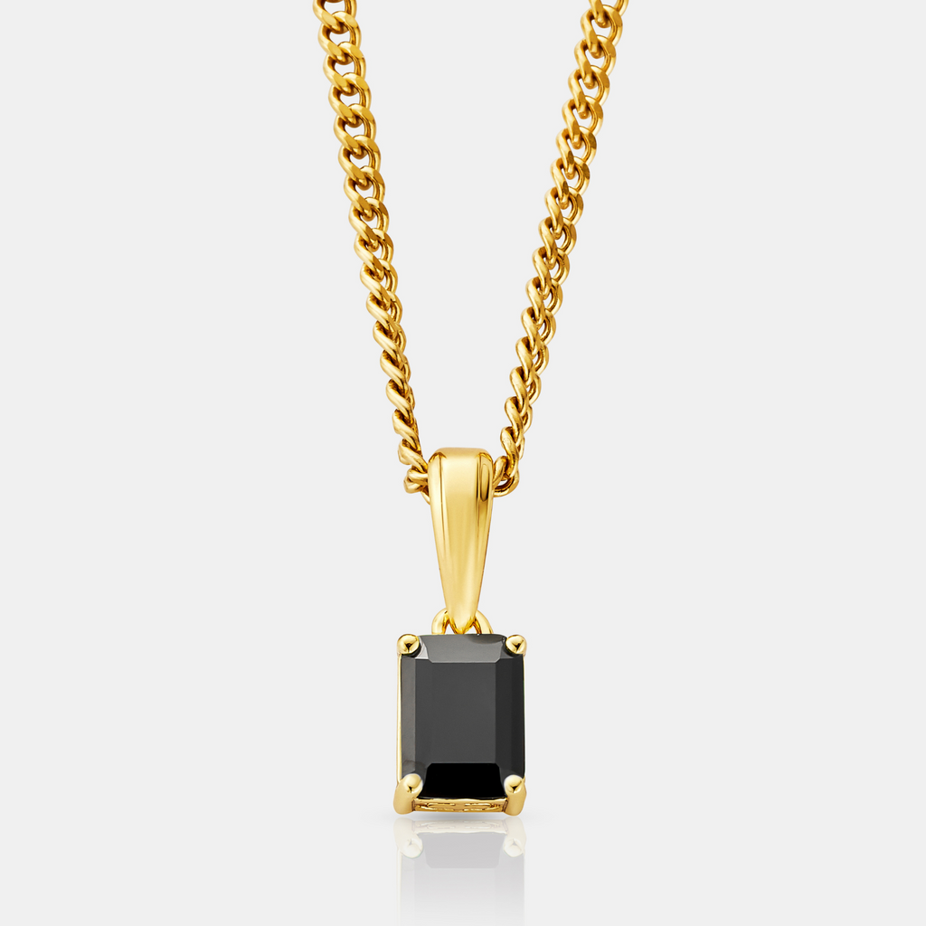 Onyx Stone Pendant (Gold)