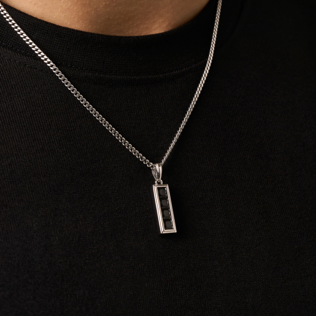 Onyx Stone Totem (Silver)