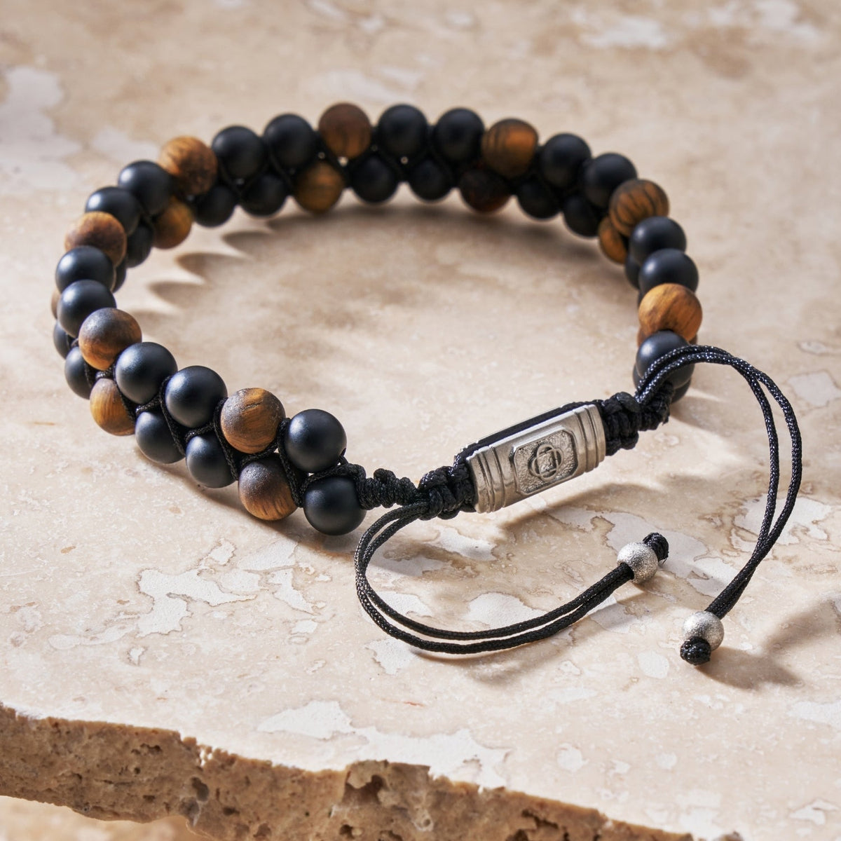Onyx Stack Bead Bracelet