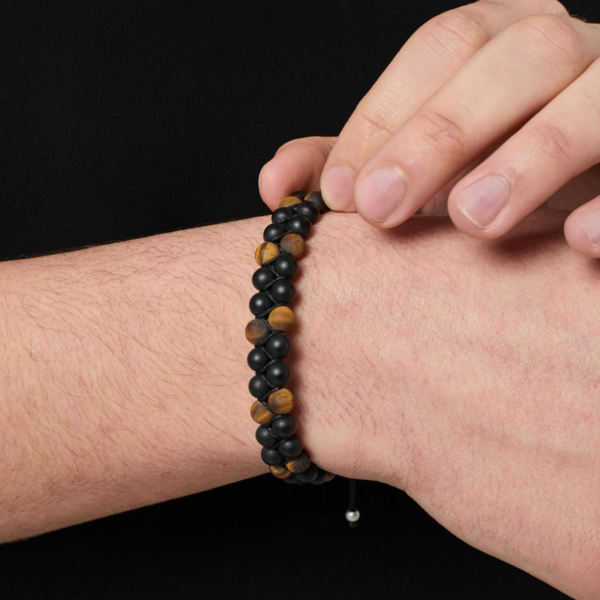 Onyx Stack Bead Bracelet