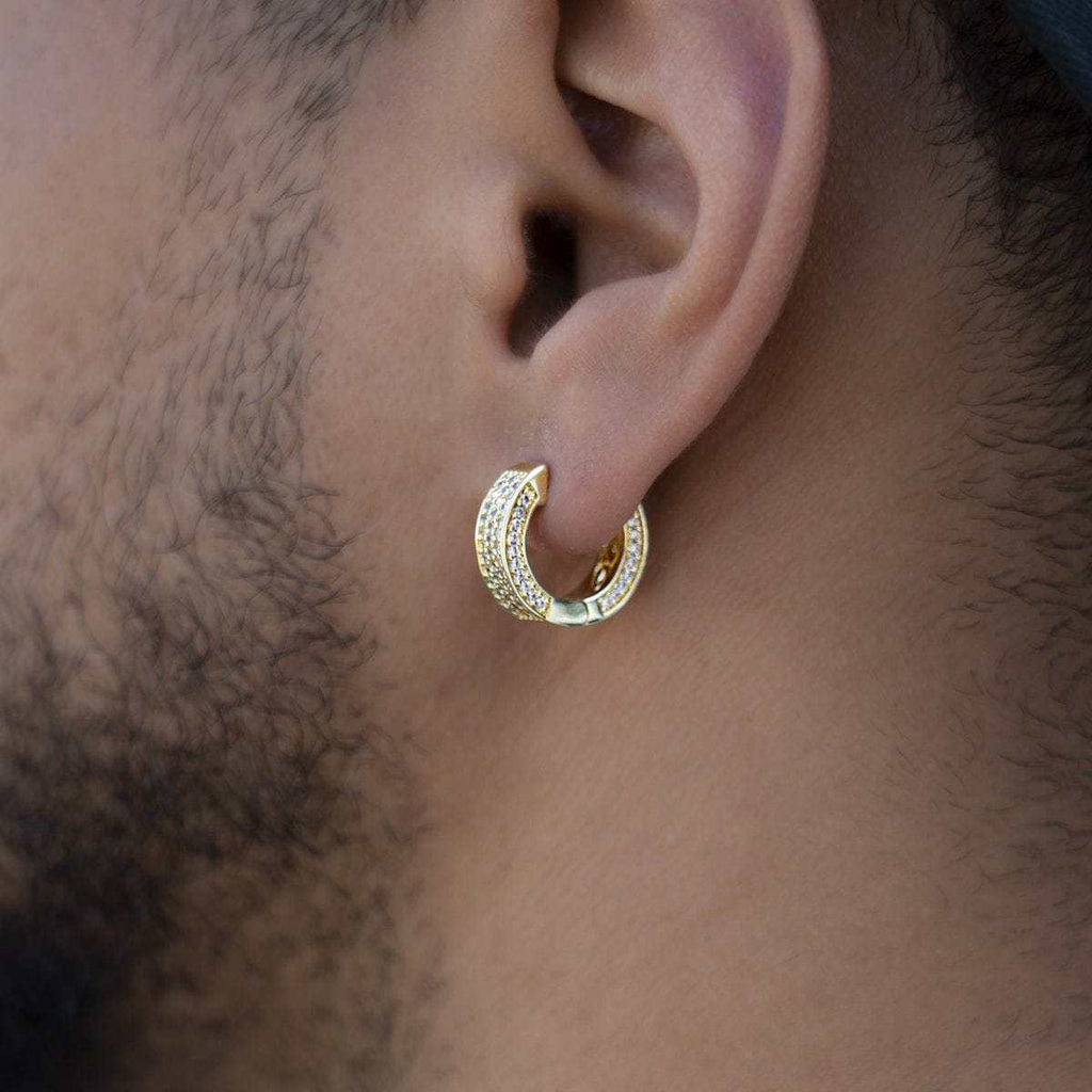 Pave Hoop Earrings