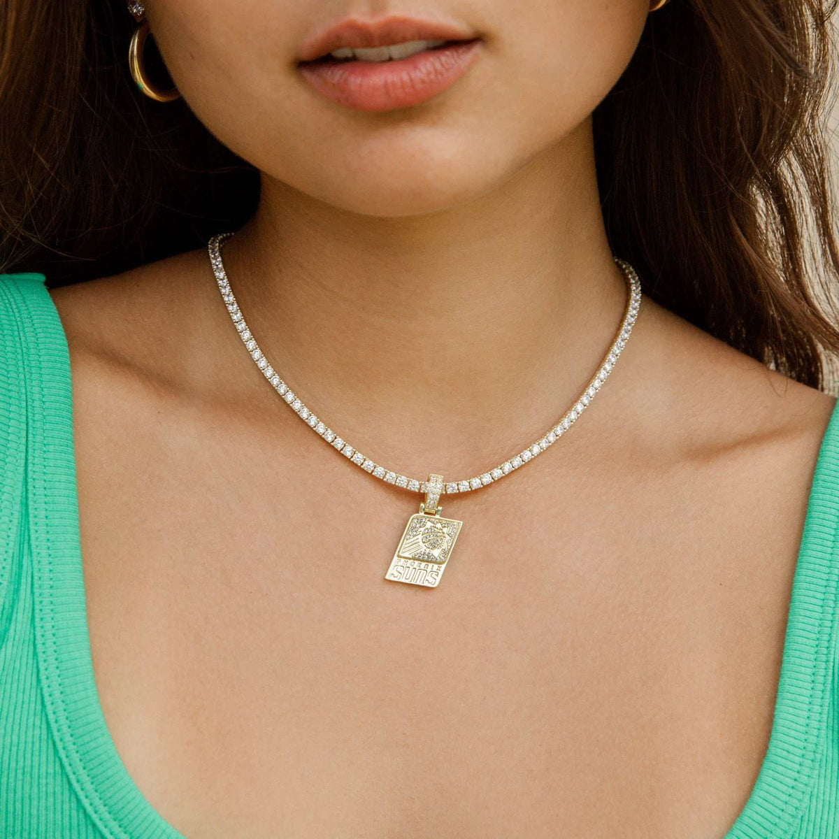 Phoenix Suns Official NBA Micro Logo Pendant