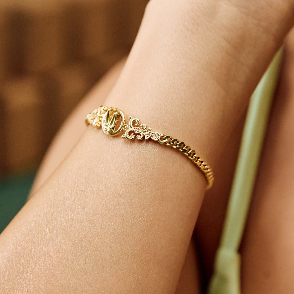 Forme Privé Slipper Bracelet + Necklace in Yellow Gold Bundle