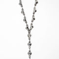 Adjustable Simple Heart Lariat Necklace in White Gold