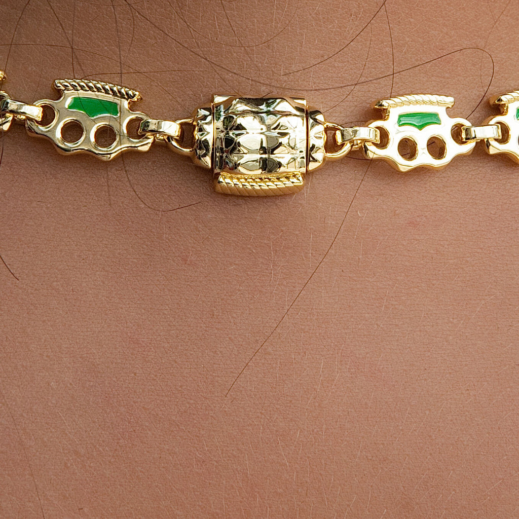 Poing Doré Micro Link Necklace in Yellow Gold