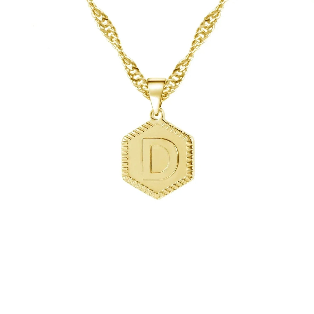 Hex Initial Necklace