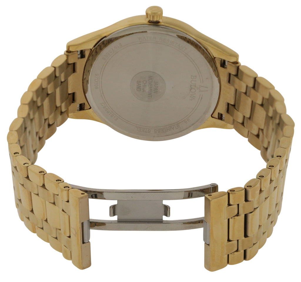 Bulova Gold-Tone Stainless Steel Mens Watch
