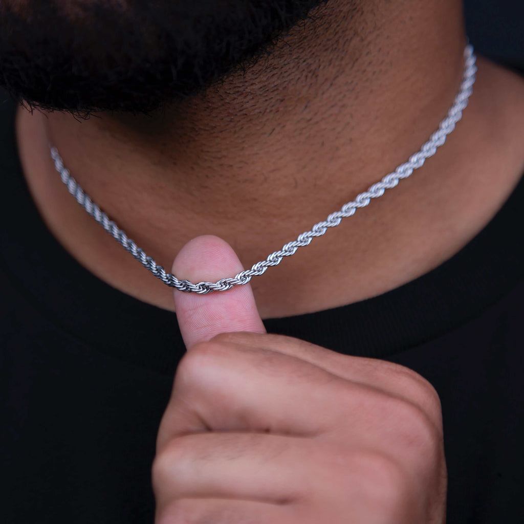 GLD Rope Chain in White Gold - 4mm