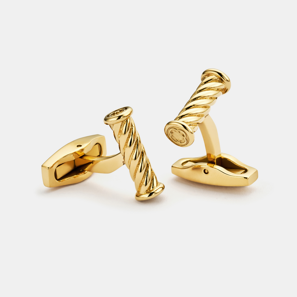 Rope Cuff Links (Gold)
