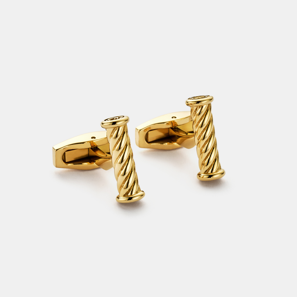Rope Cuff Links (Gold)