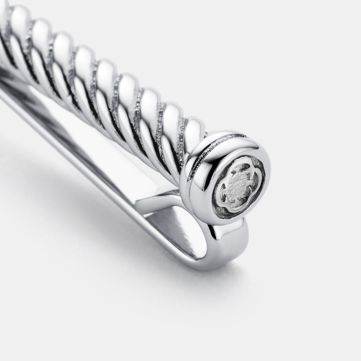 Rope Tie Clip (Silver)