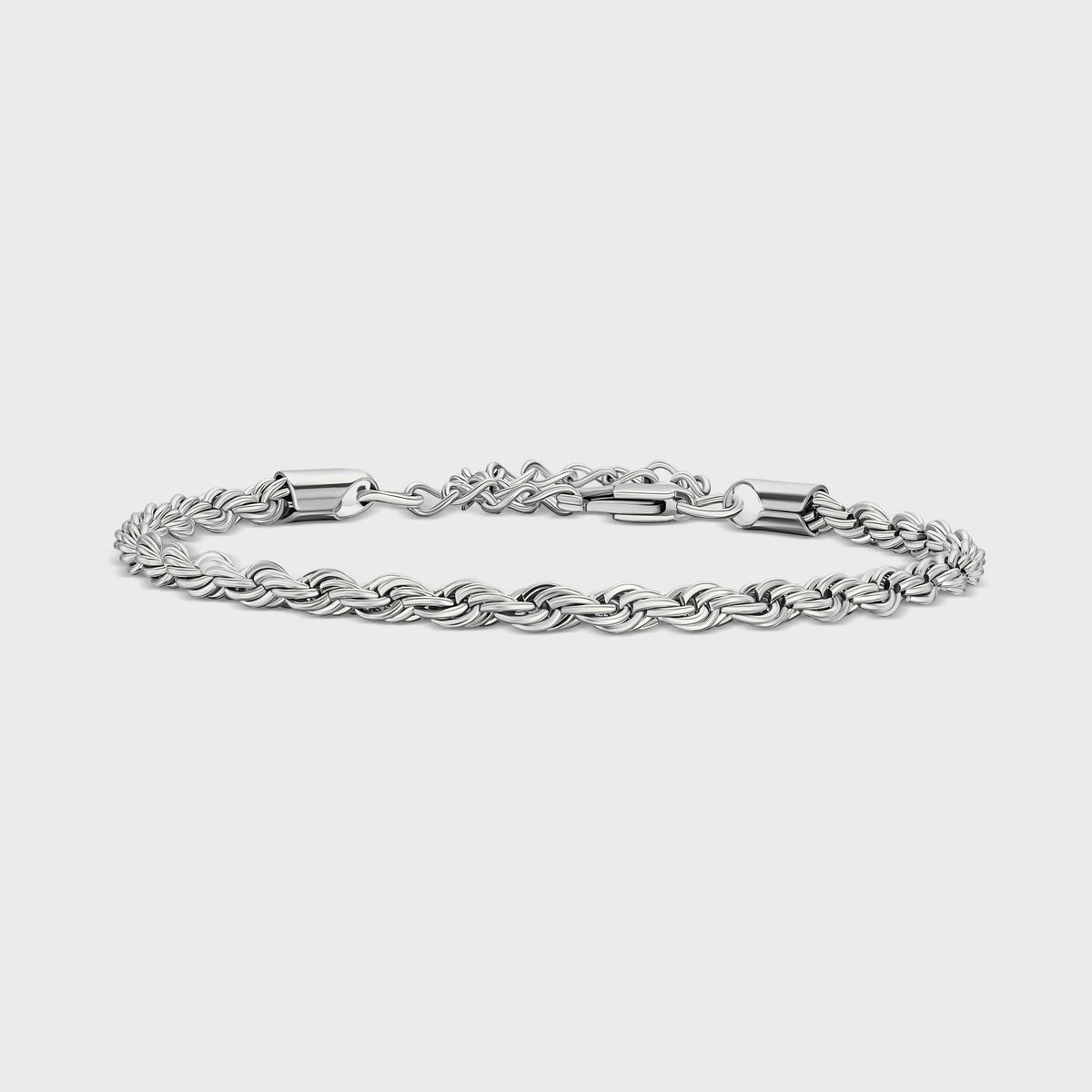 Women's Rope Bracelet (Silver) - 4mm