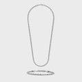 Rope Chain + Bracelet (Silver) - 4mm
