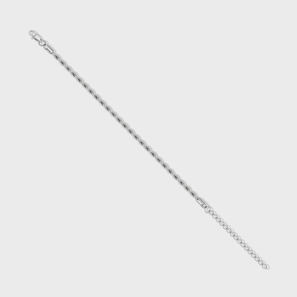 Women's Rope Bracelet (Silver) - 4mm