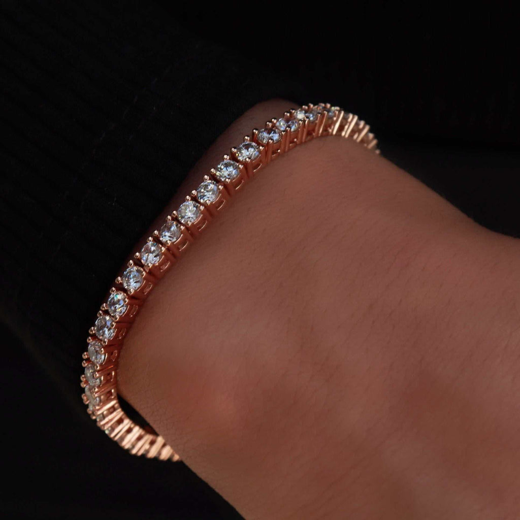 Diamond Tennis Bracelet in Rose Gold - 3mm