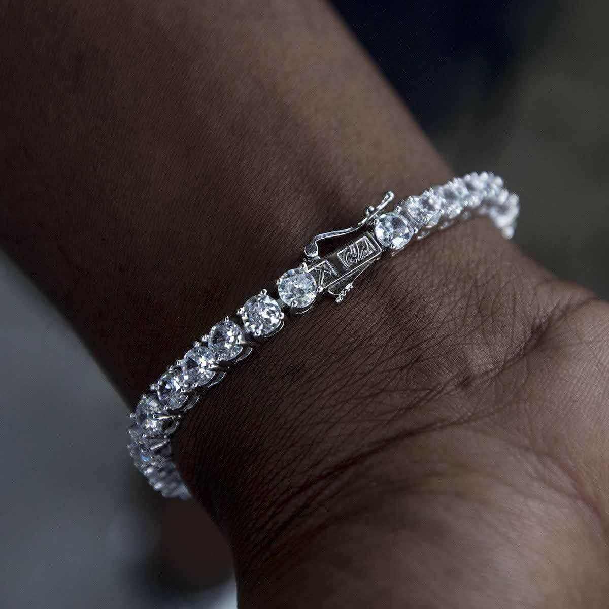 Diamond Tennis Bracelet in White Gold- 5mm