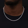 Diamond Tennis Necklace in White Gold- 3mm