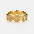 Saint Benedict Band Ring (Gold)