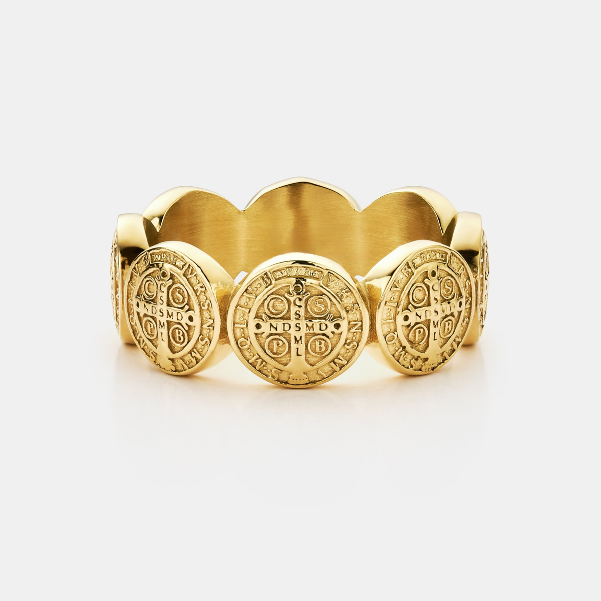 Saint Benedict Band Ring (Gold)