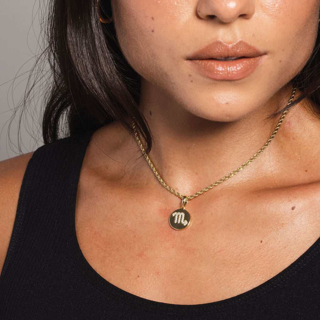 Scorpio Micro Coin Pendant
