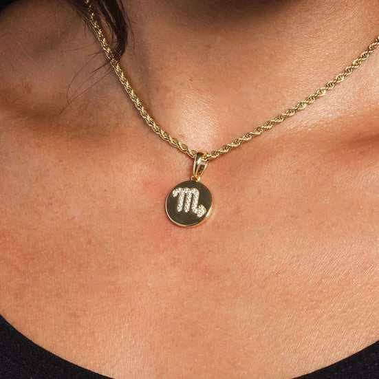 Scorpio Micro Coin Pendant
