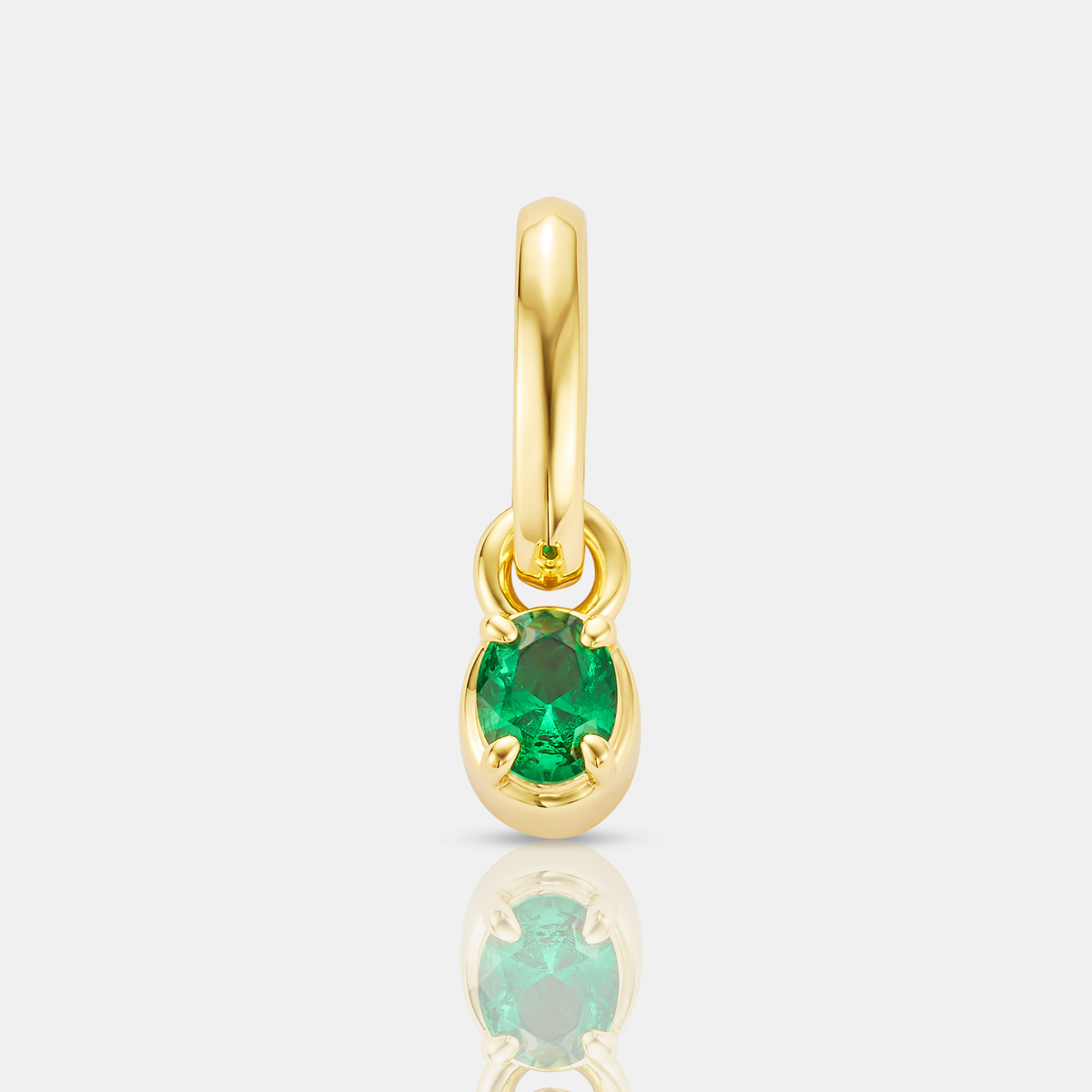 Mini Emerald Oval (Gold)