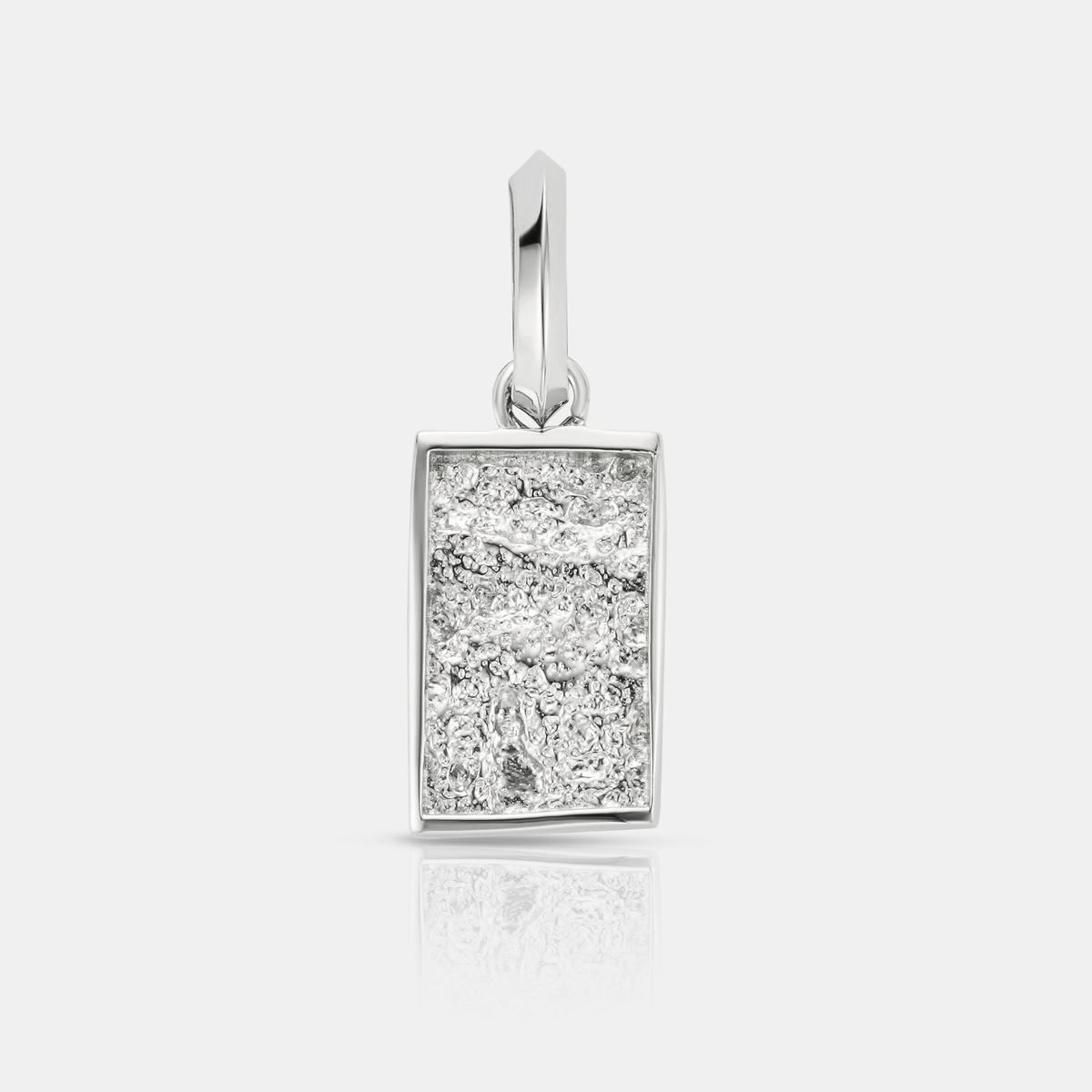 Mini Hammered Rectangle (Silver)