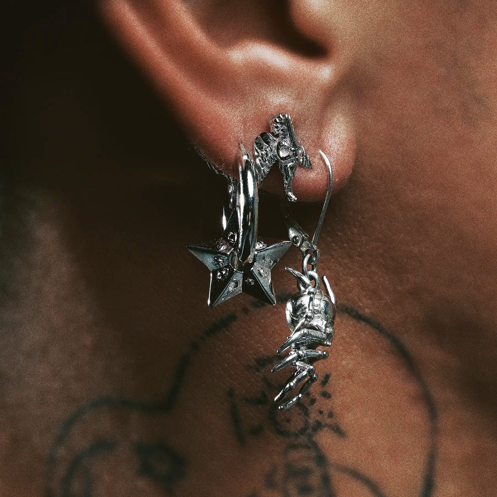 ASTROLOGY STAR HOOP EARRING